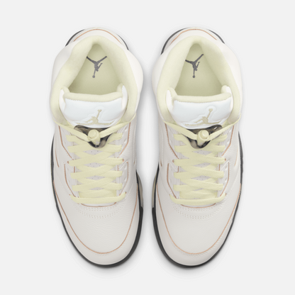 Air Jordan Women's 5 Retro Luminous Green and Sail