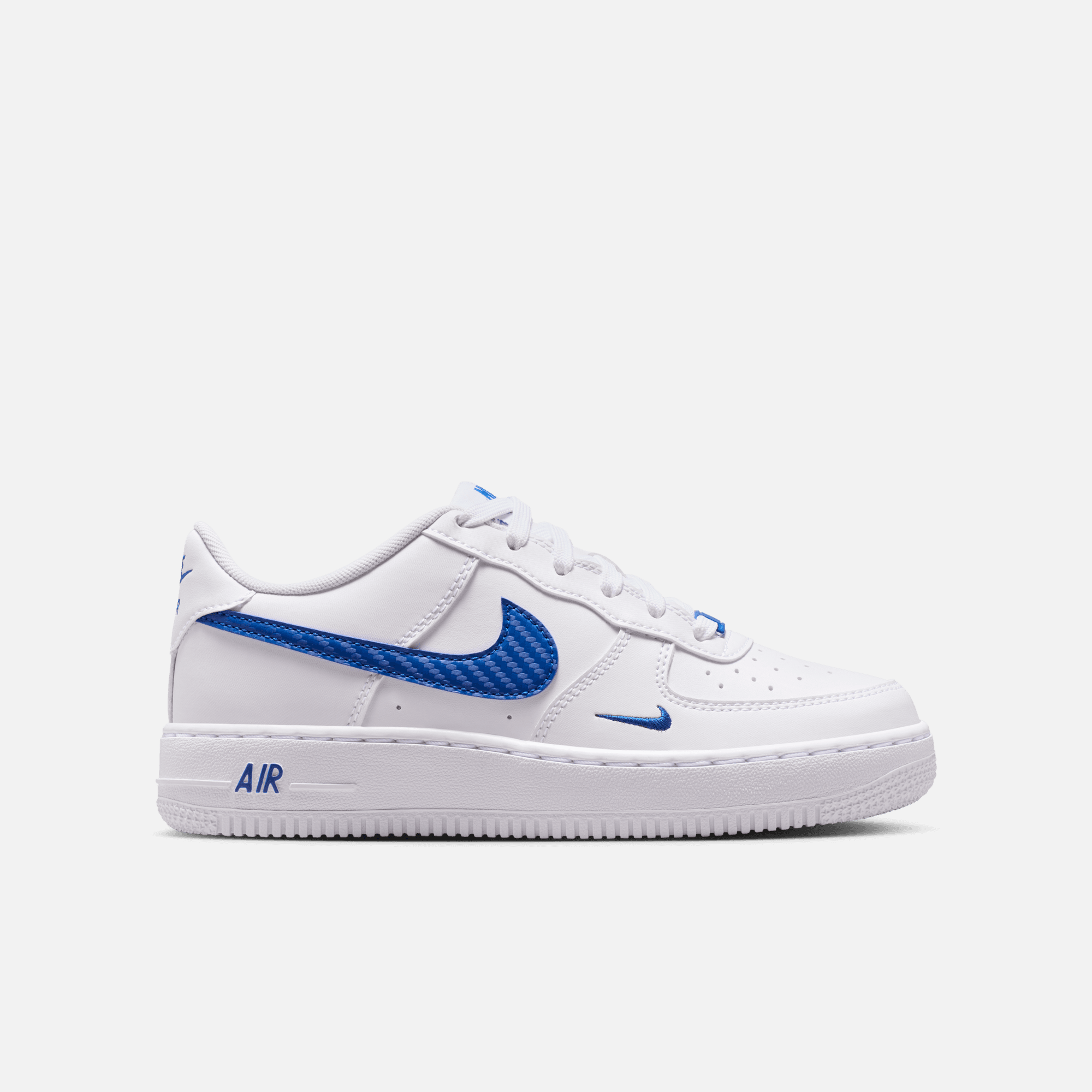 Nike Big Kids' Air Force 1 Low Tech Essential White Game Royal (GS)