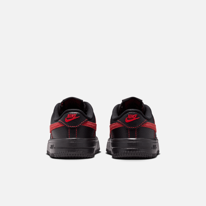 Nike Kids' Air Force 1 Low LV8 3 Black Red Stitch (TD)