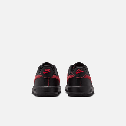 Nike Kids' Air Force 1 Low LV8 3 Black Red Stitch (PS)