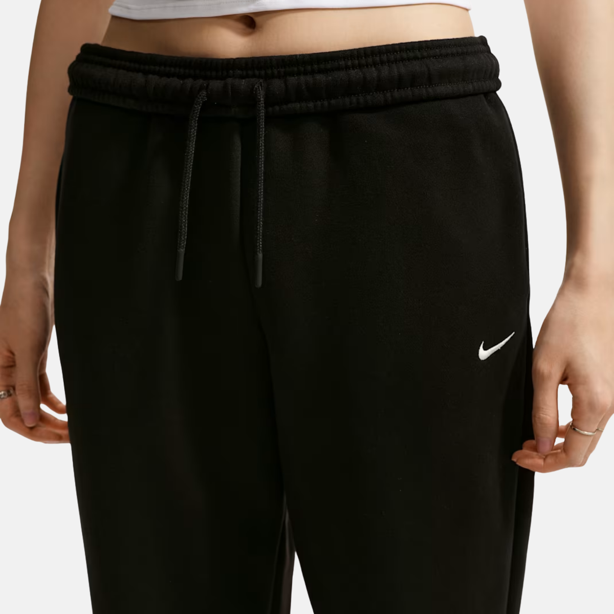 Nike Women's Studio High Waisted Oversized Cuffed Black Pants