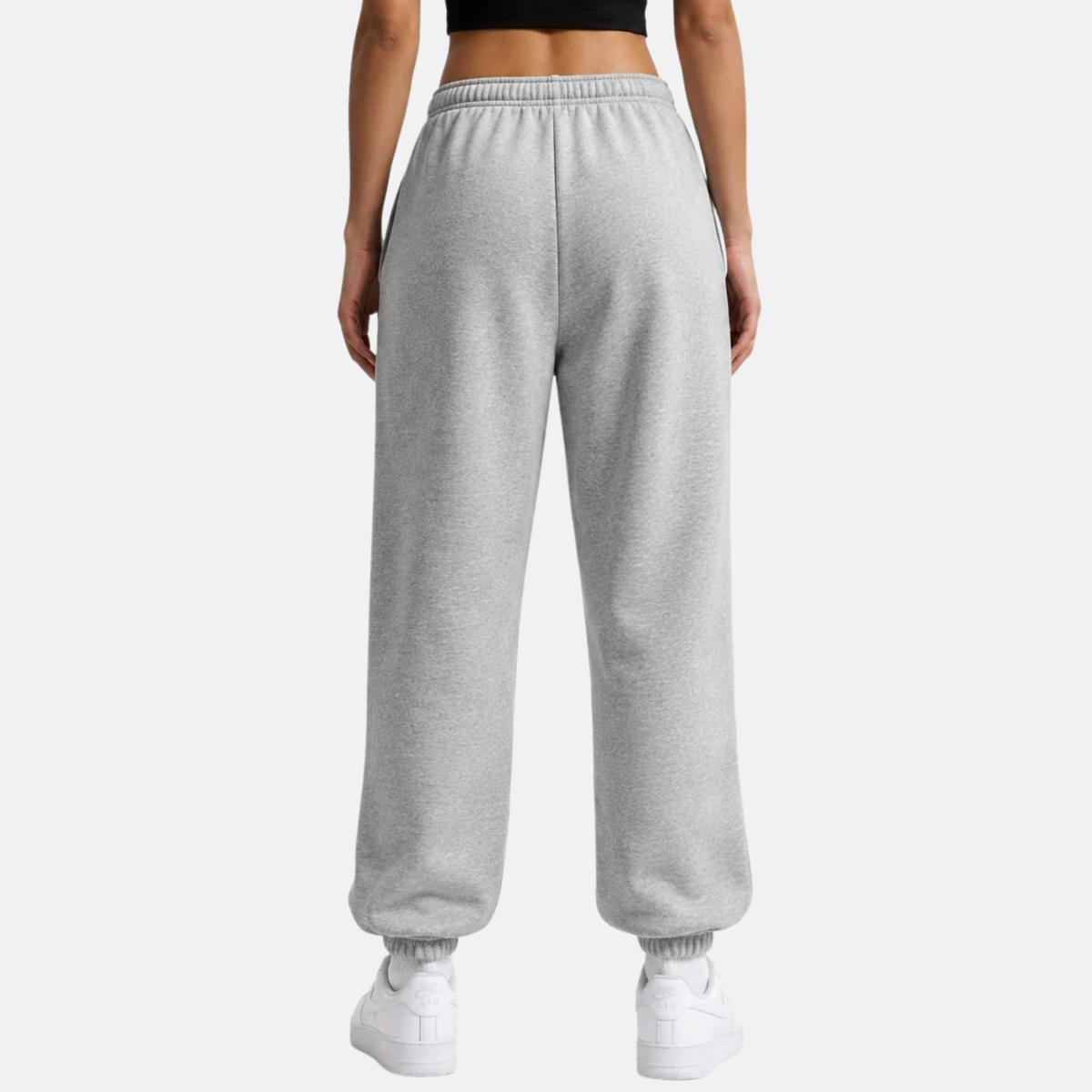 Nike Women's Studio High Waisted Oversized Cuffed Grey Pants