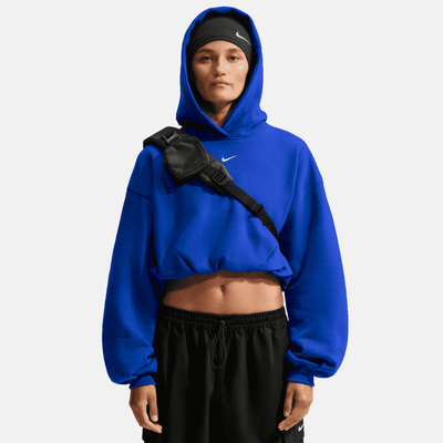Nike Women's Studio Fleece Cropped Royal Hoodie