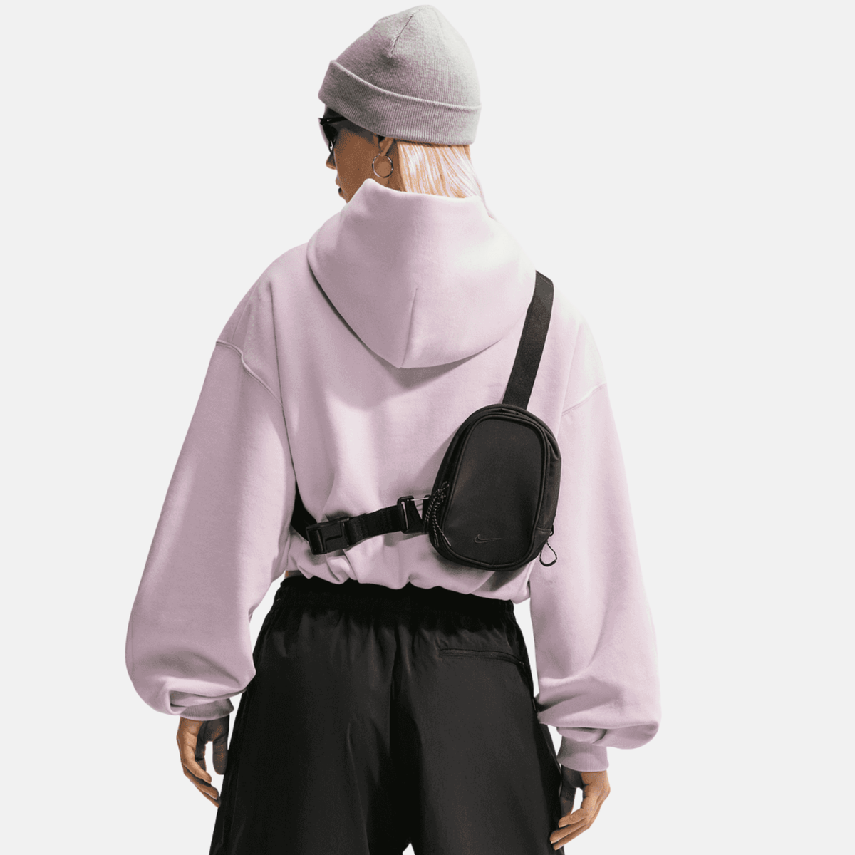 Nike Women's Studio Fleece Cropped Lilac Hoodie