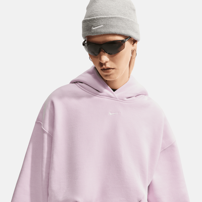 Nike Women's Studio Fleece Cropped Lilac Hoodie
