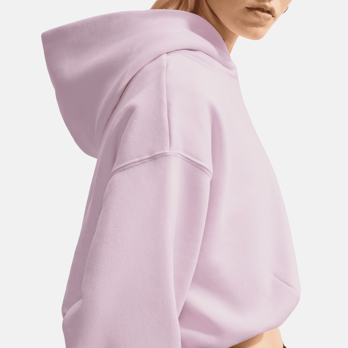 Nike Women's Studio Fleece Cropped Lilac Hoodie