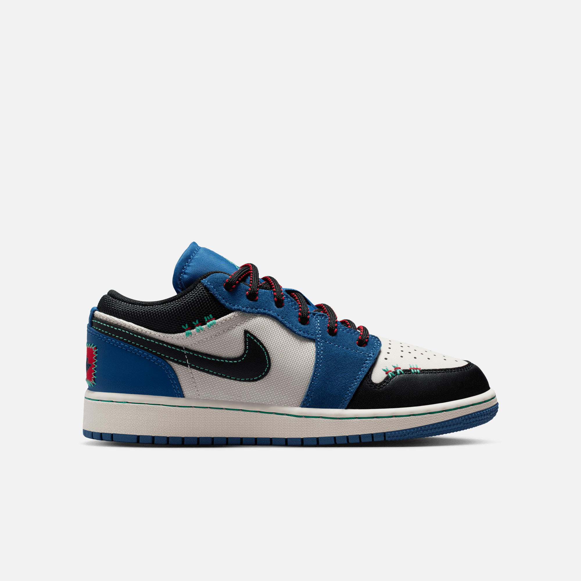 Air Jordan Big Kids' 1 Low SE True Blue Black (GS)