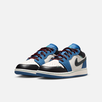 Air Jordan Big Kids' 1 Low SE True Blue Black (GS)