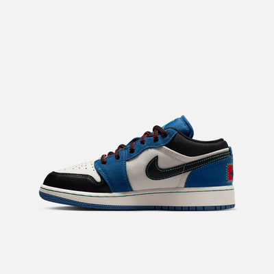 Air Jordan Big Kids' 1 Low SE True Blue Black (GS)