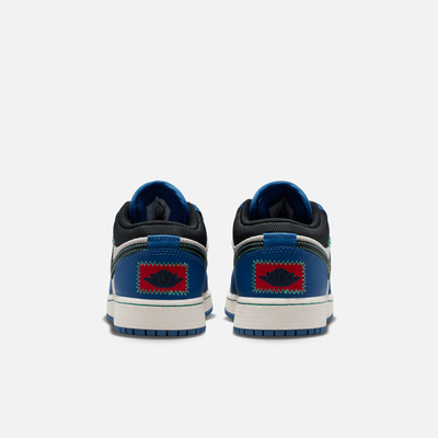 Air Jordan Big Kids' 1 Low SE True Blue Black (GS)