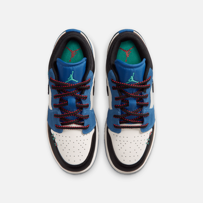 Air Jordan Big Kids' 1 Low SE True Blue Black (GS)