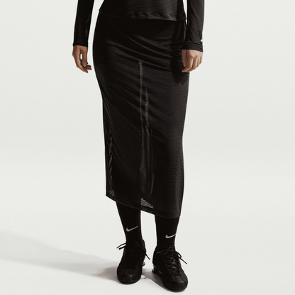 Nike Women's Sportswear Black Slim Sheer Midi Skirt