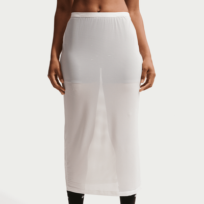 Nike Women's SportswearWhite Slim Sheer Midi Skirt