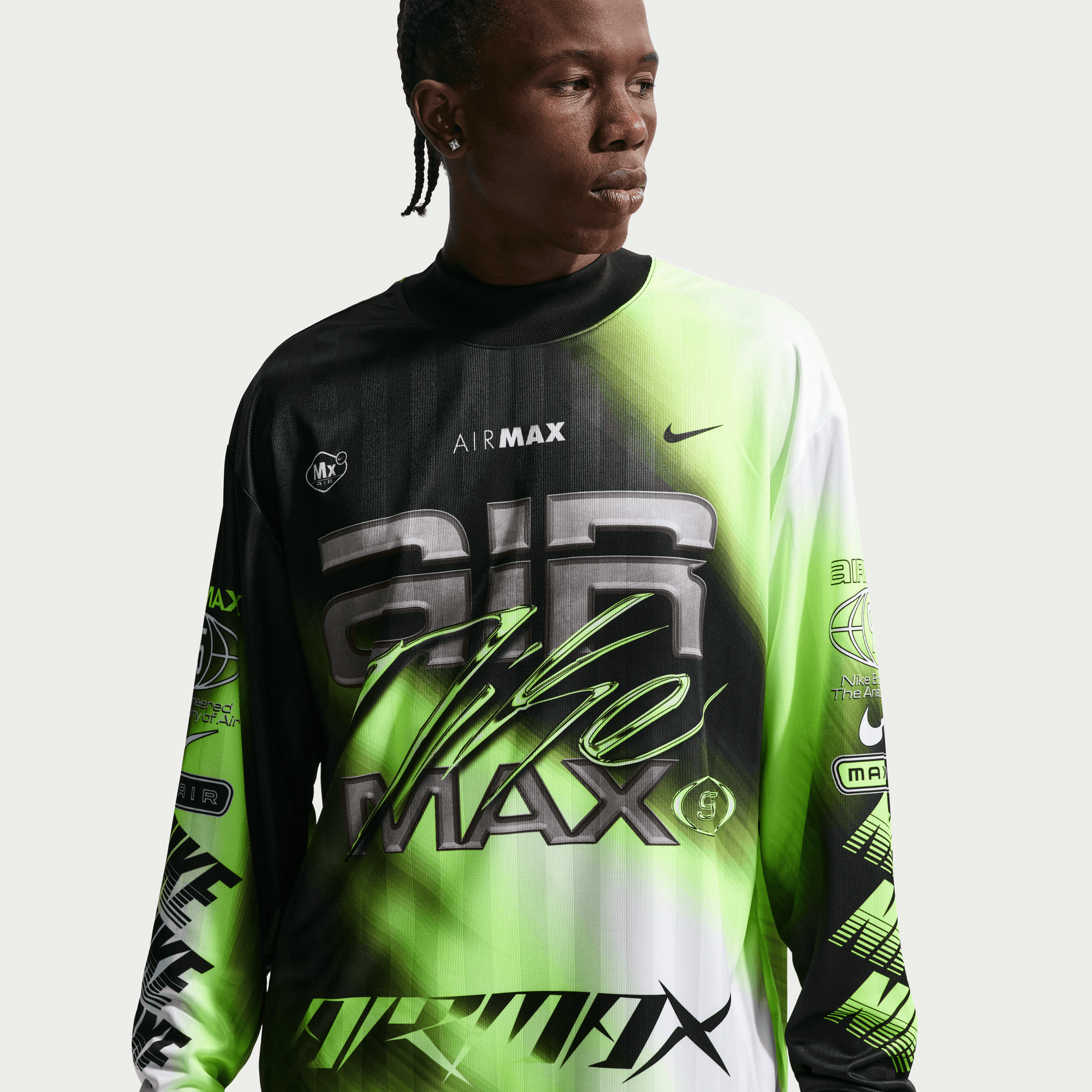 Nike Dri-Fit Air Max Green Soccer Jersey