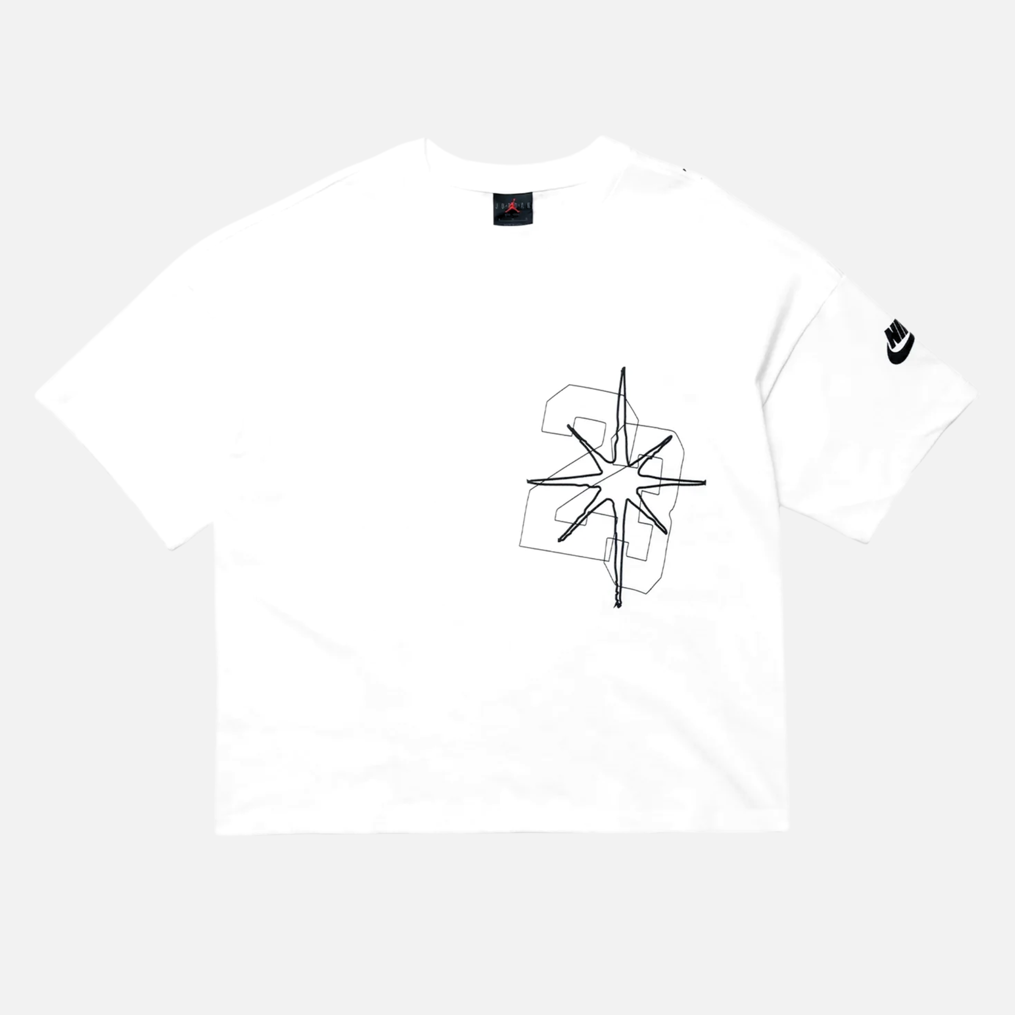 Air Jordan 'Black Cat Star' White T-Shirt