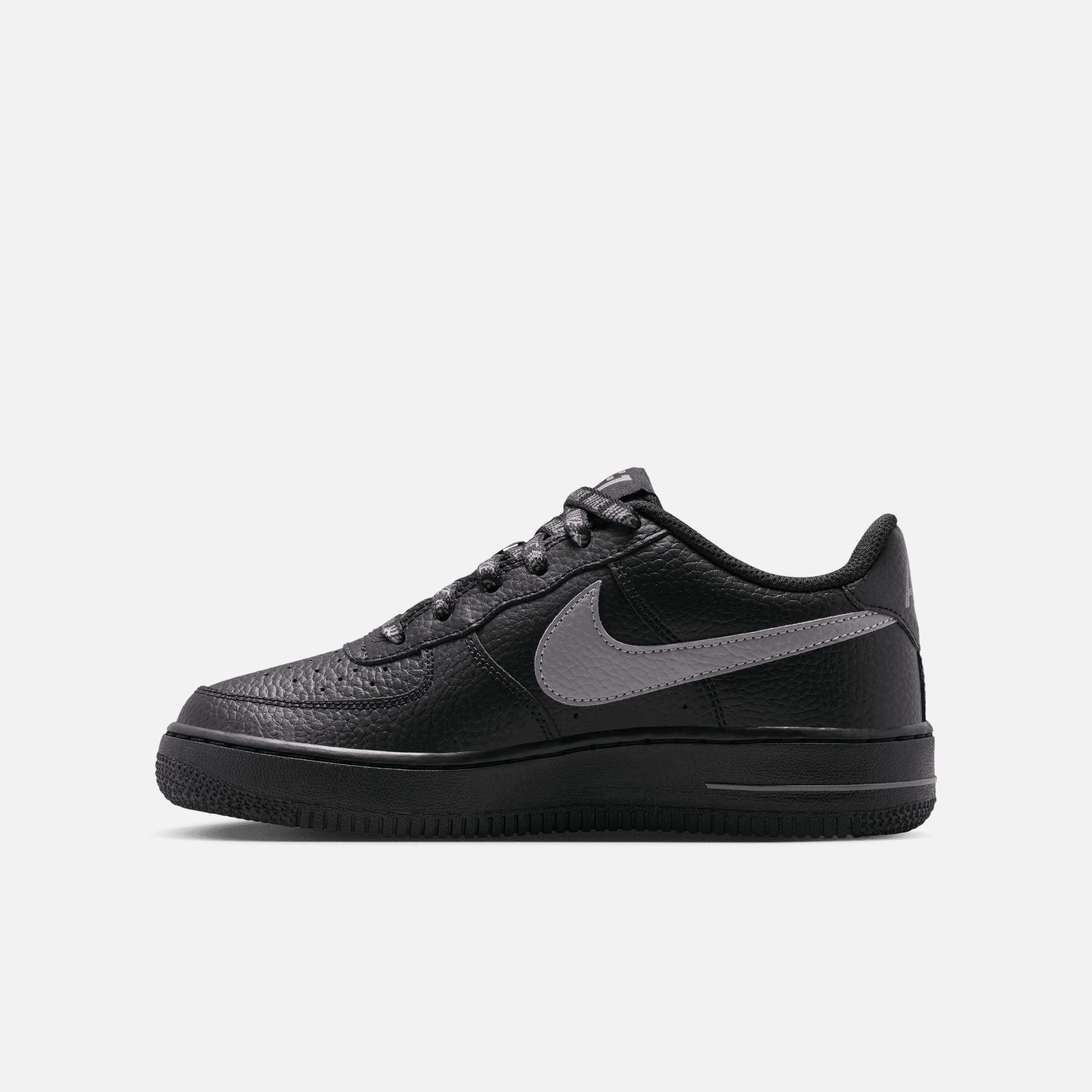 Nike Big Kids' Air Force 1 Low Black Smoke Grey (GS)