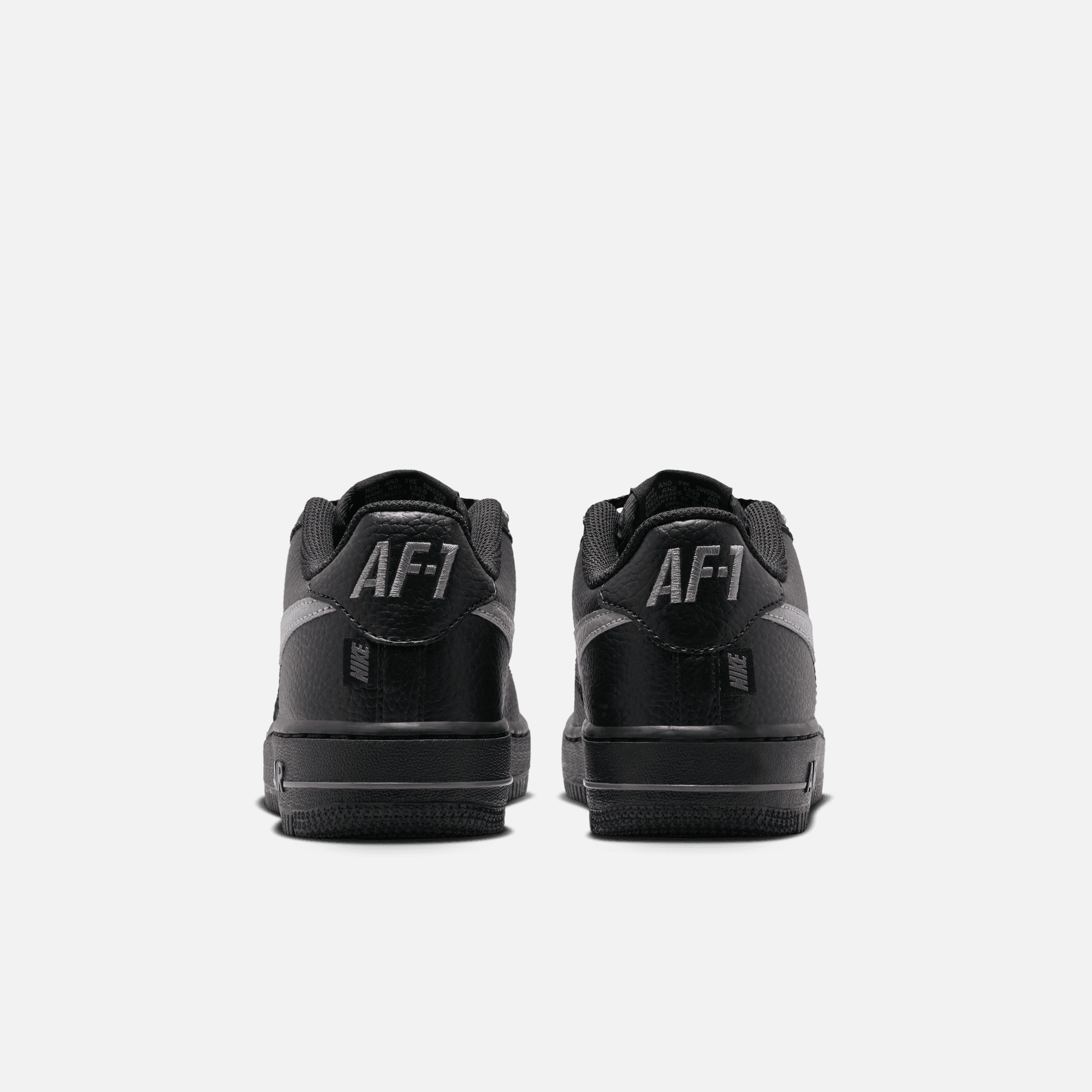 Nike Big Kids' Air Force 1 Low Black Smoke Grey (GS)
