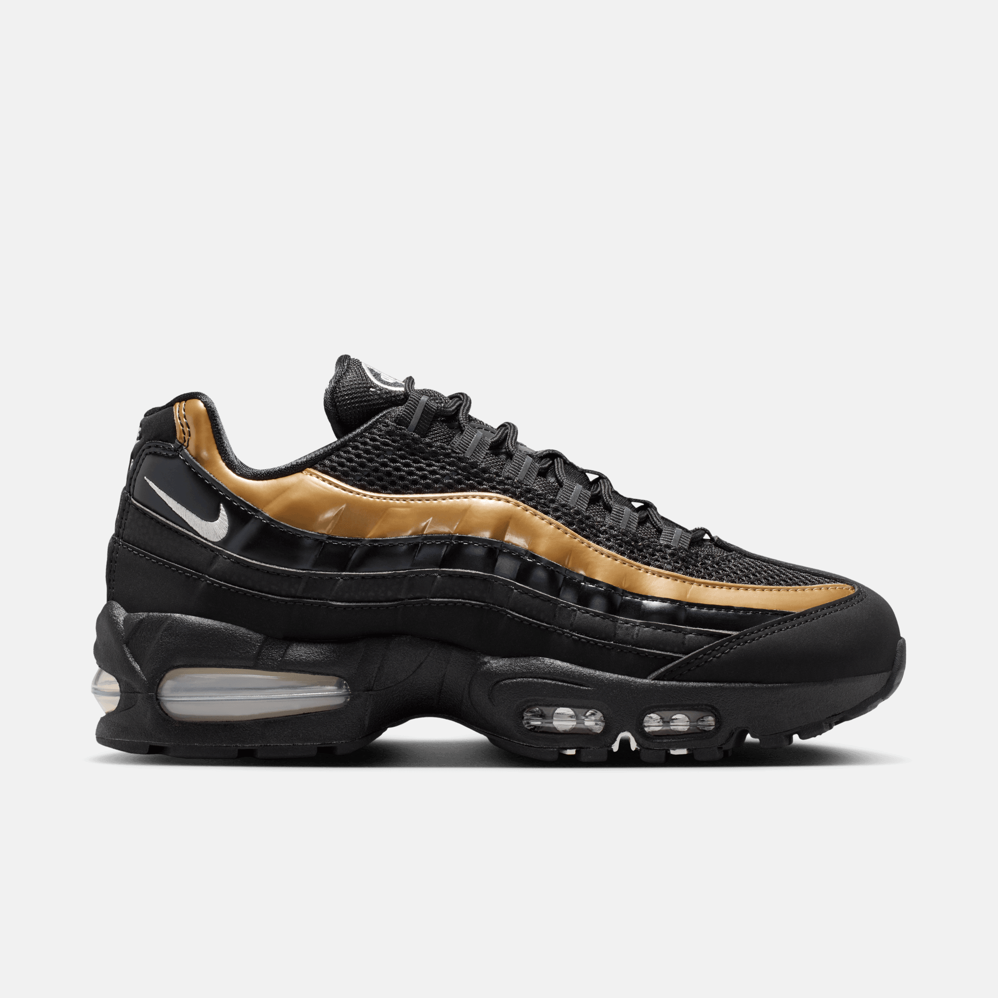 Nike Women's Air Max 95 Big Bubble Black Metallic Gold