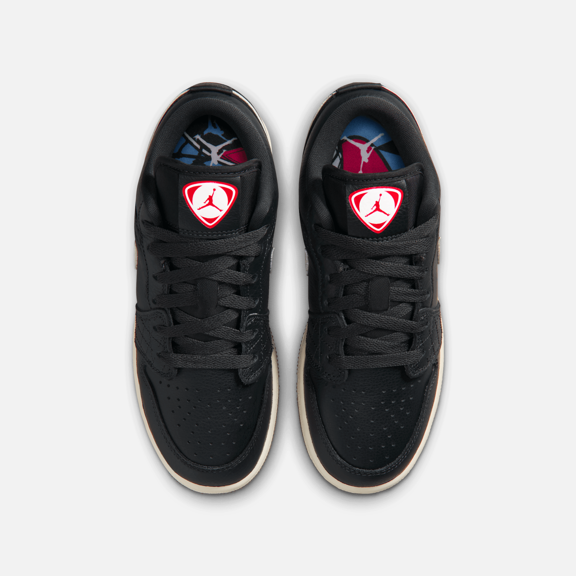 Air Jordan Big Kids' 1 Low SE Off Noir University Red (GS)