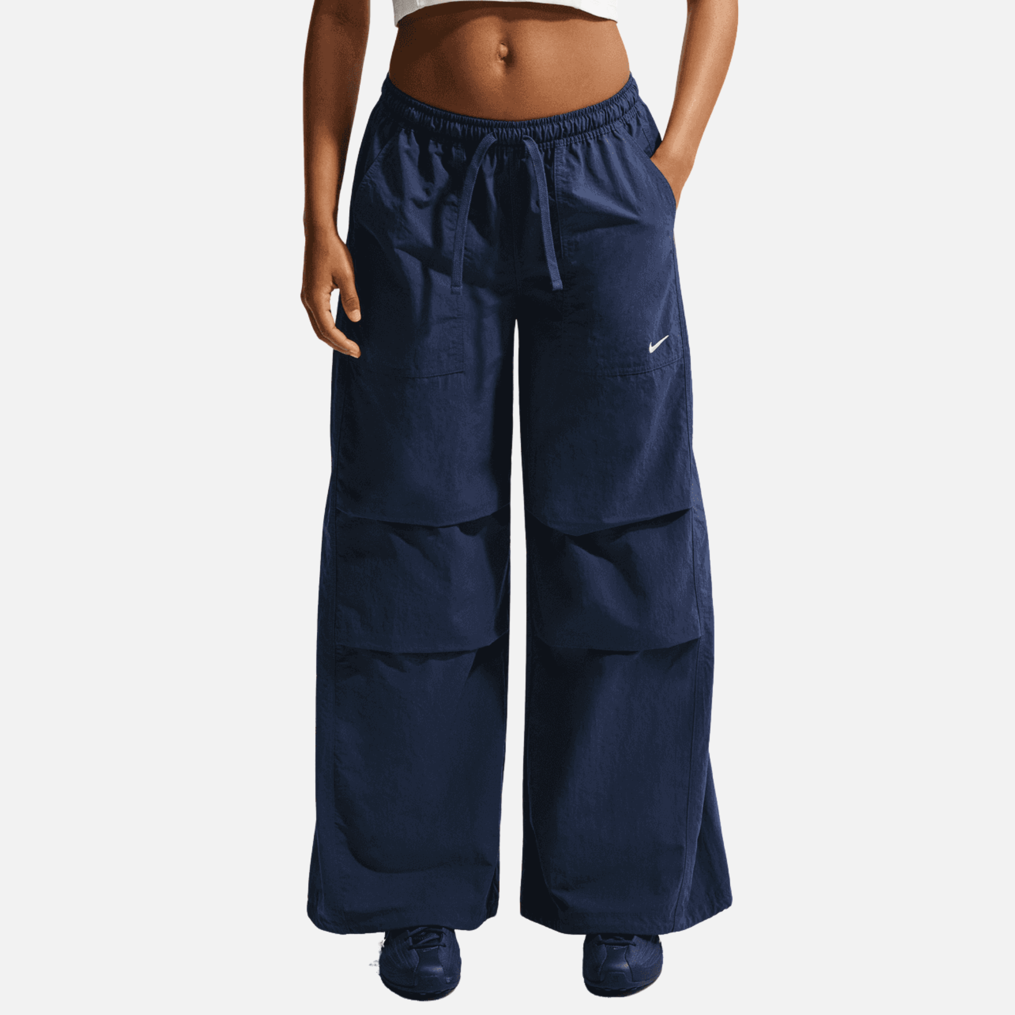 Nike Women's Sportswear Midnight Navy Loose Mid-Rise Structured Pants