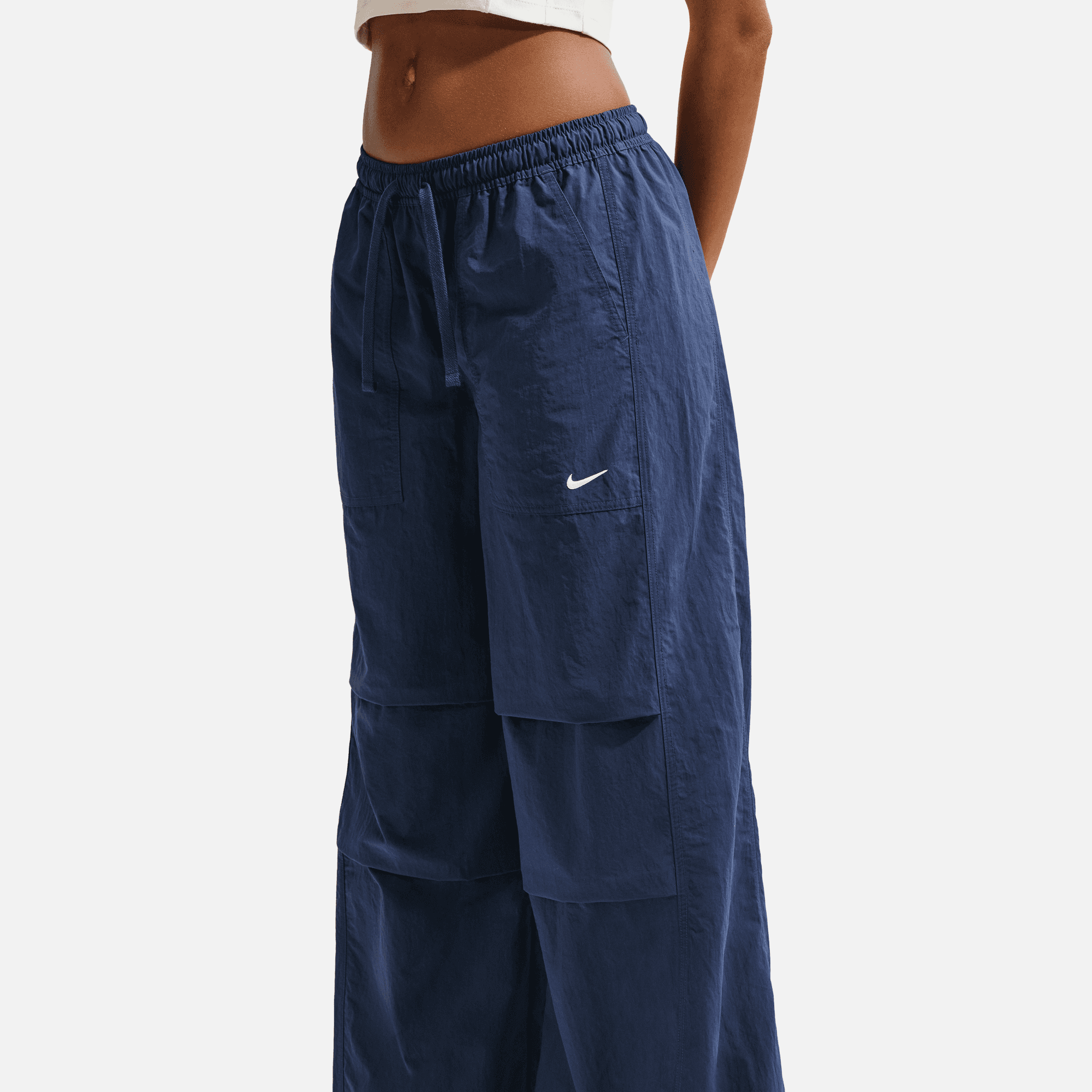 Nike Women's Sportswear Midnight Navy Loose Mid-Rise Structured Pants