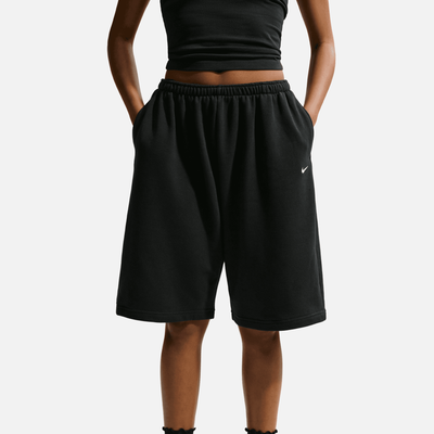 Nike Women's Sportswear Oversized Mid-Rise Black Bermuda Shorts