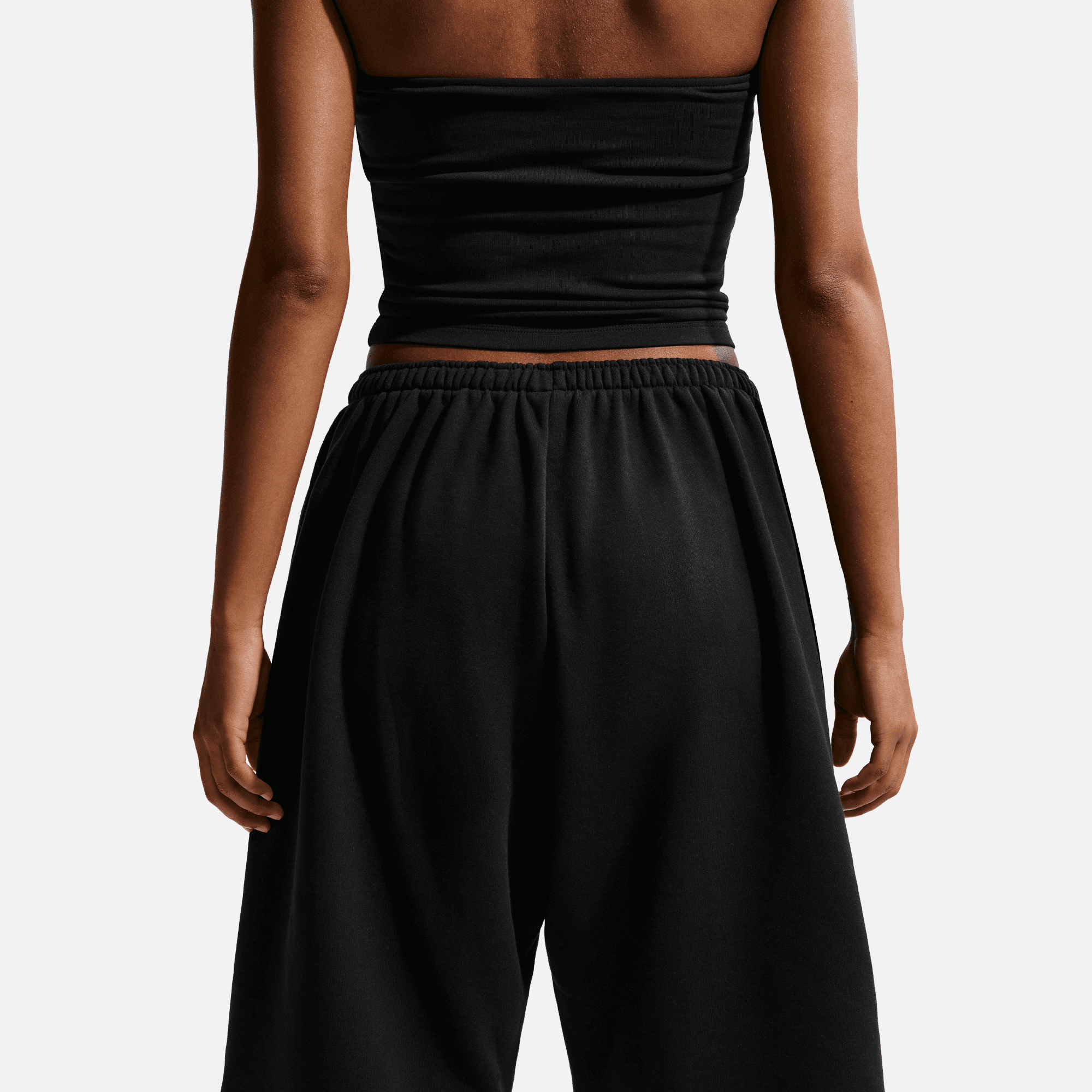Nike Women's Sportswear Oversized Mid-Rise Black Bermuda Shorts