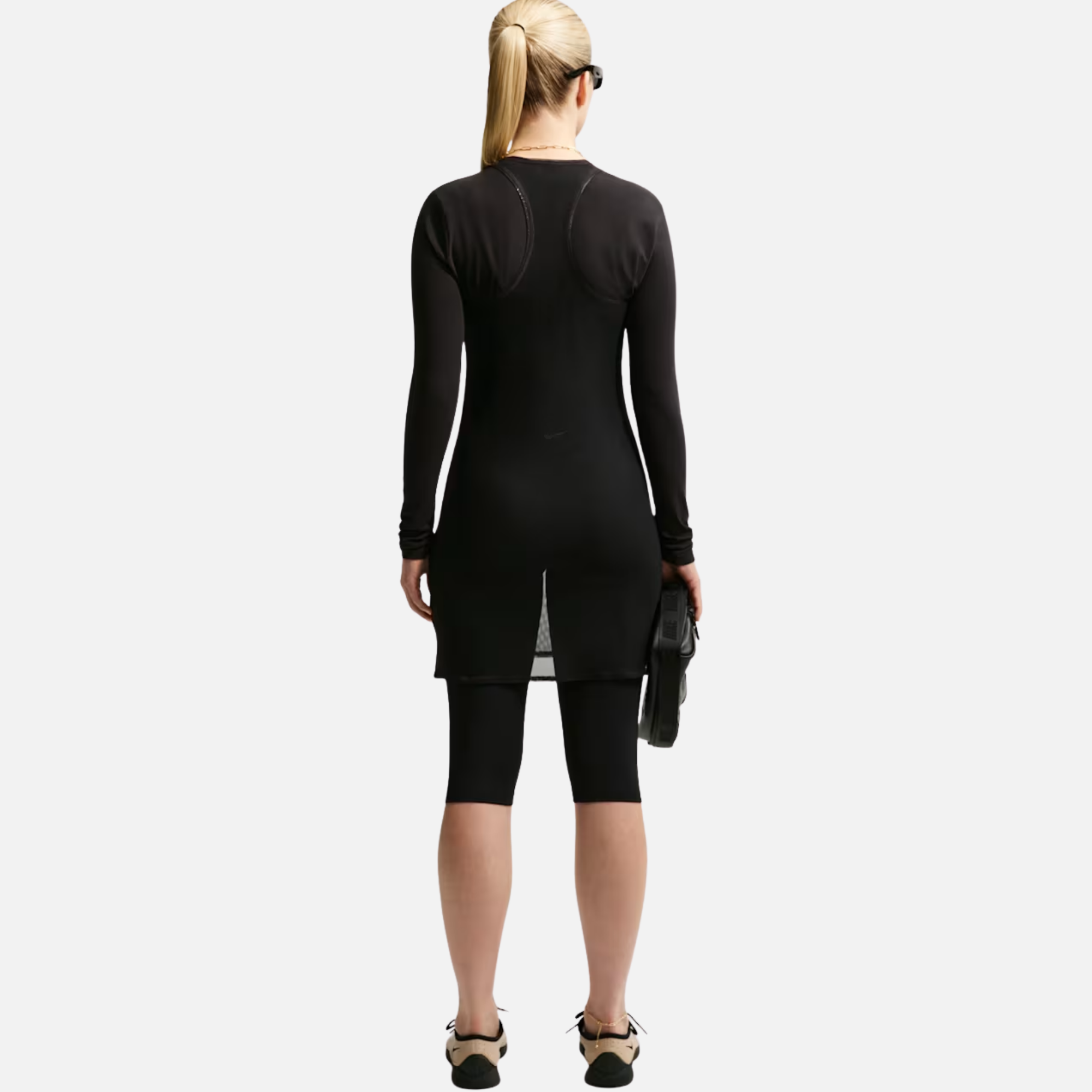 Nike Women's Sportswear Tight Sheer Black Tank Dress