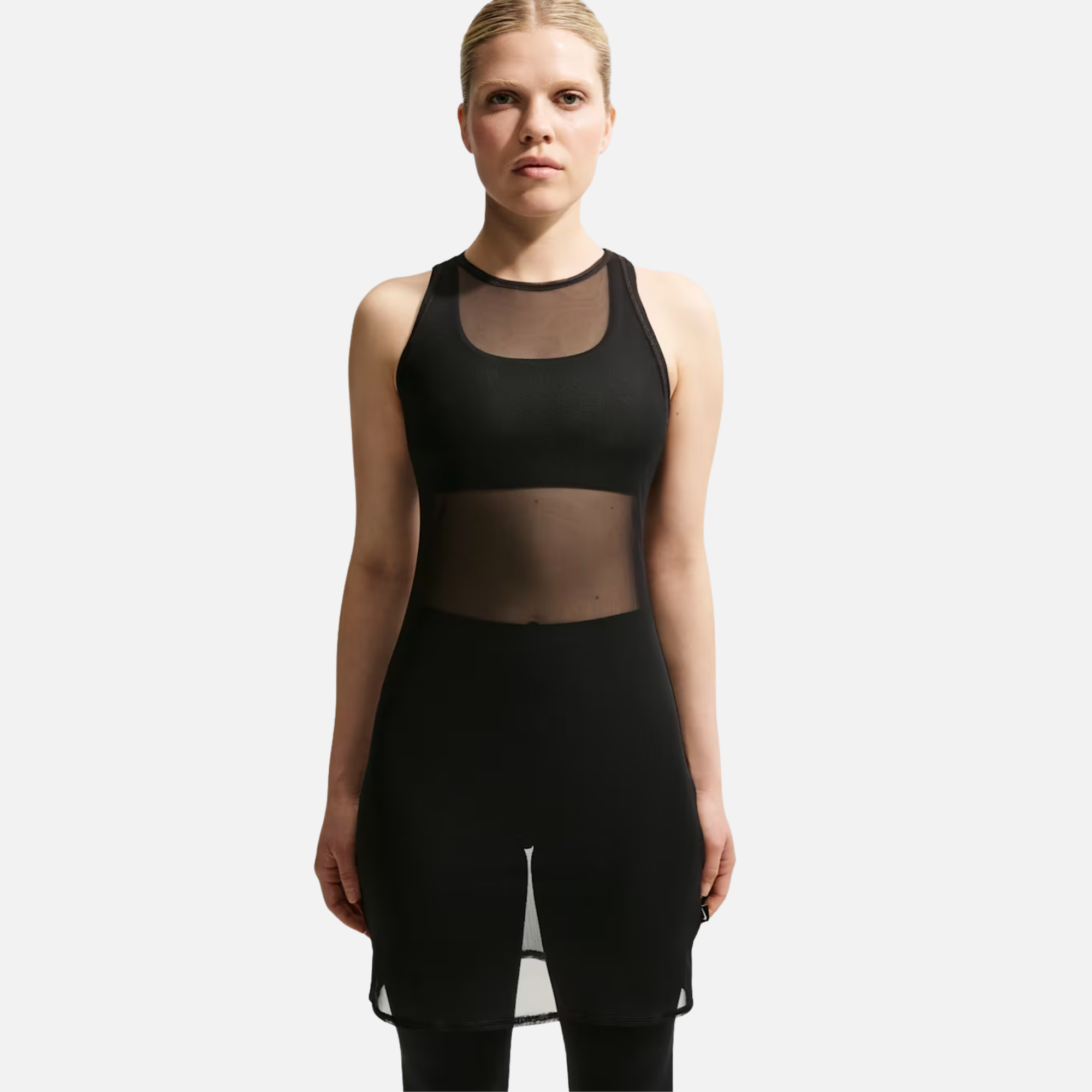 Nike Women's Sportswear Tight Sheer Black Tank Dress
