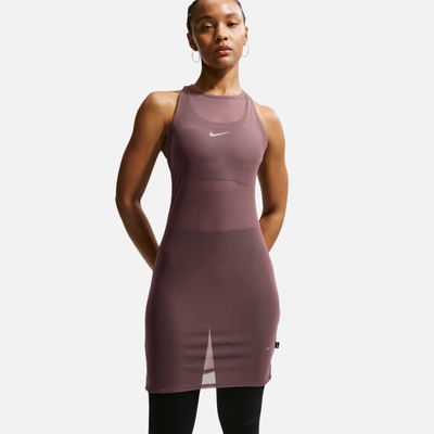 Nike Women's Sportswear Tight Sheer Purple Tank Dress