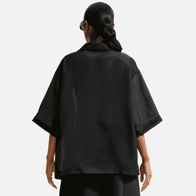Nike Women's Sportswear Oversized Black Sheer Top
