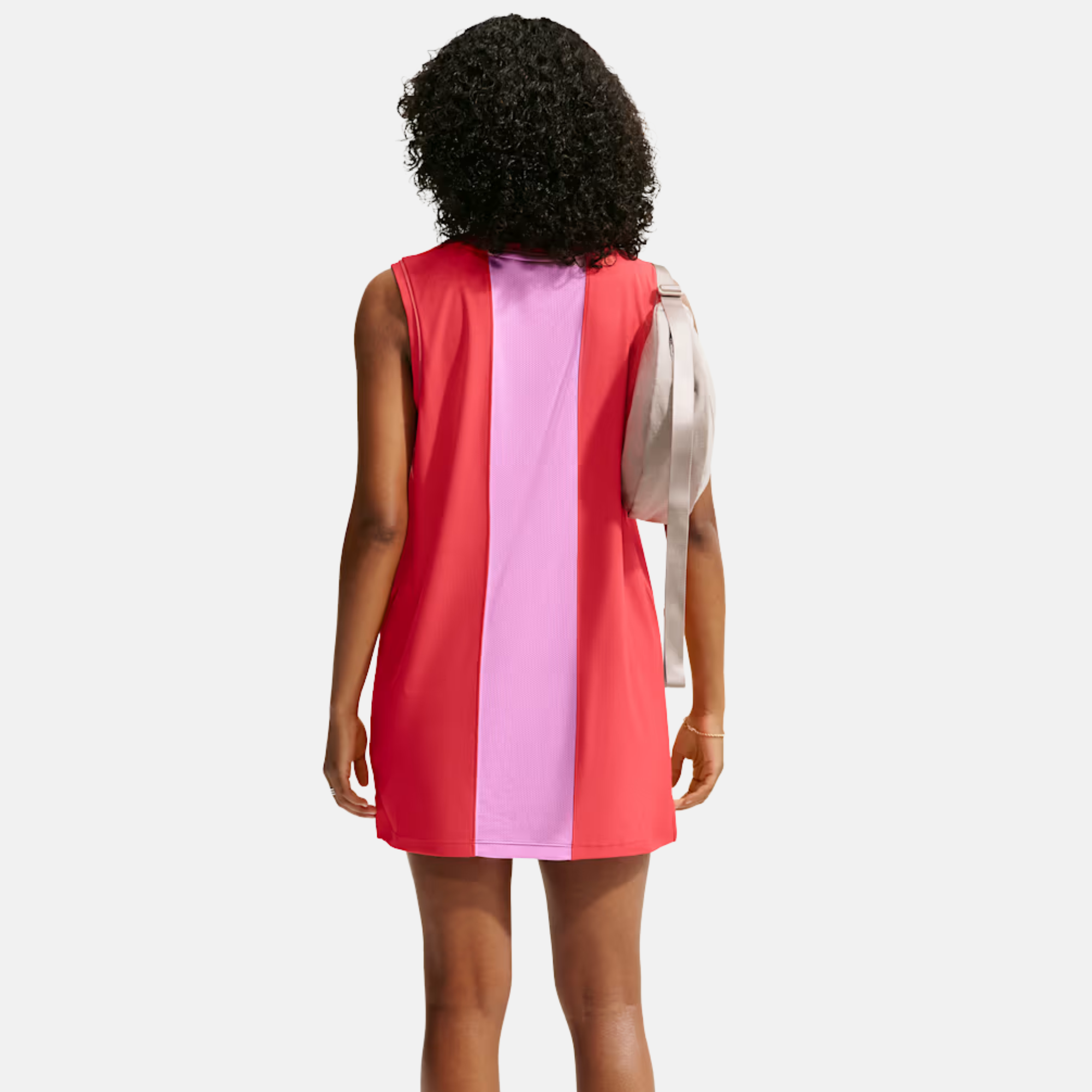Nike Women's Sportswear Pink Red Loose Heritage Jersey Dress