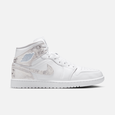 Air Jordan 1 Mid SE Distressed White Field Silver
