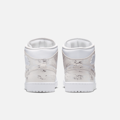 Air Jordan 1 Mid SE Distressed White Field Silver