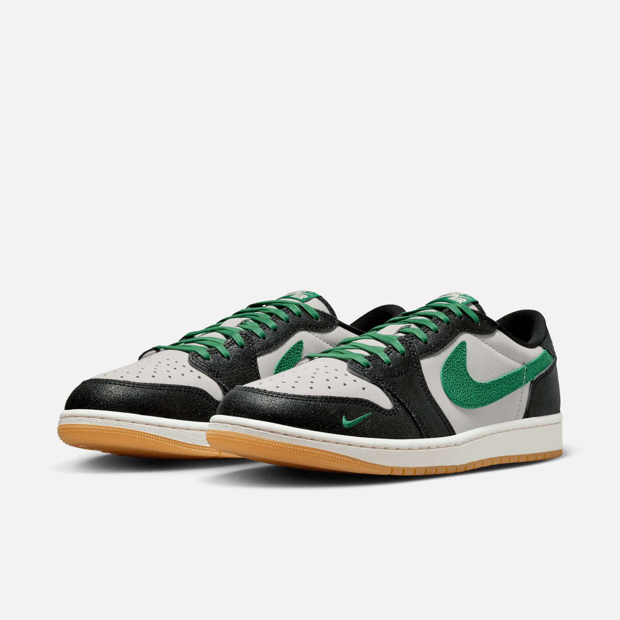 Air Jordan 1 Retro Low OG Phantom and Pine Green
