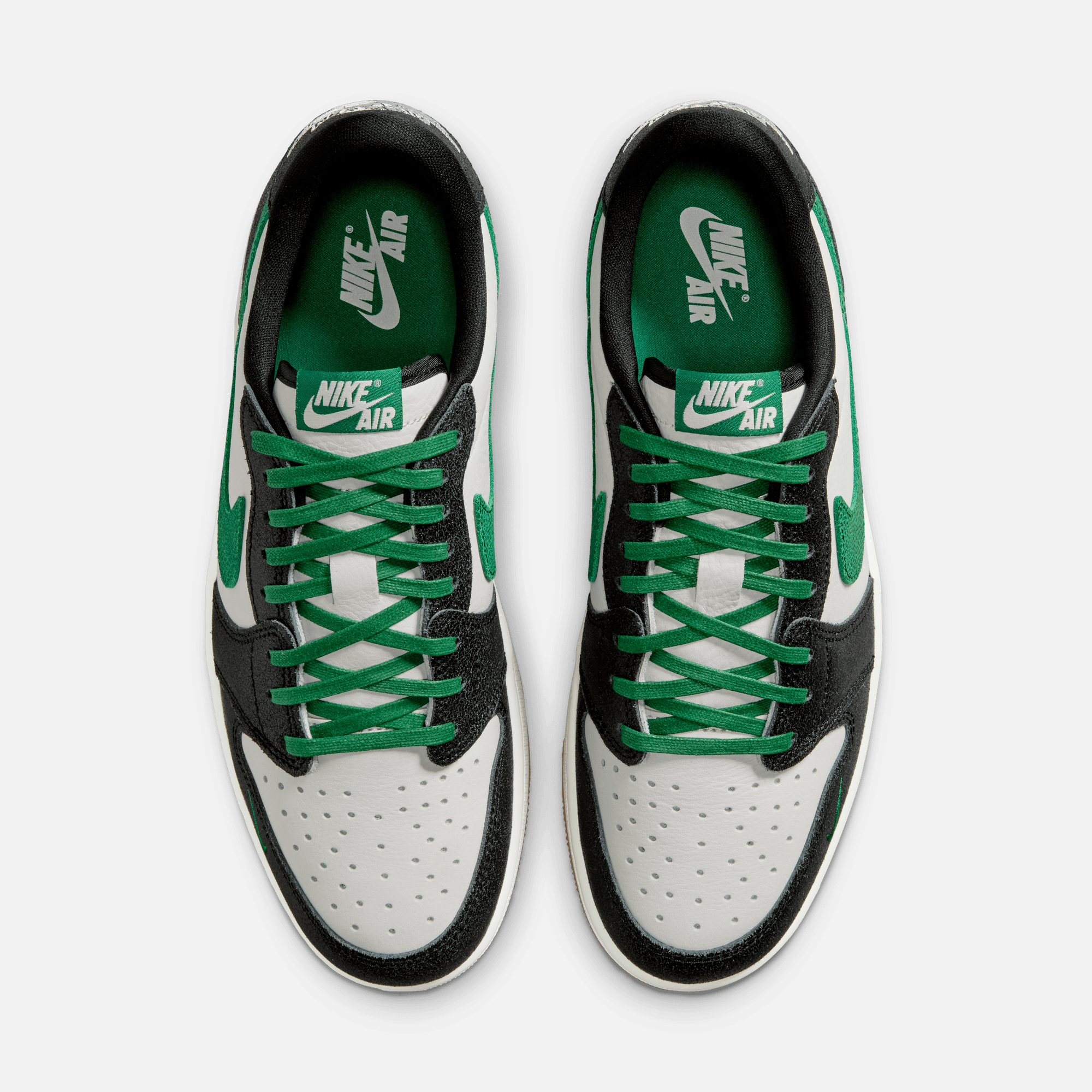 Air Jordan 1 Retro Low OG Phantom and Pine Green