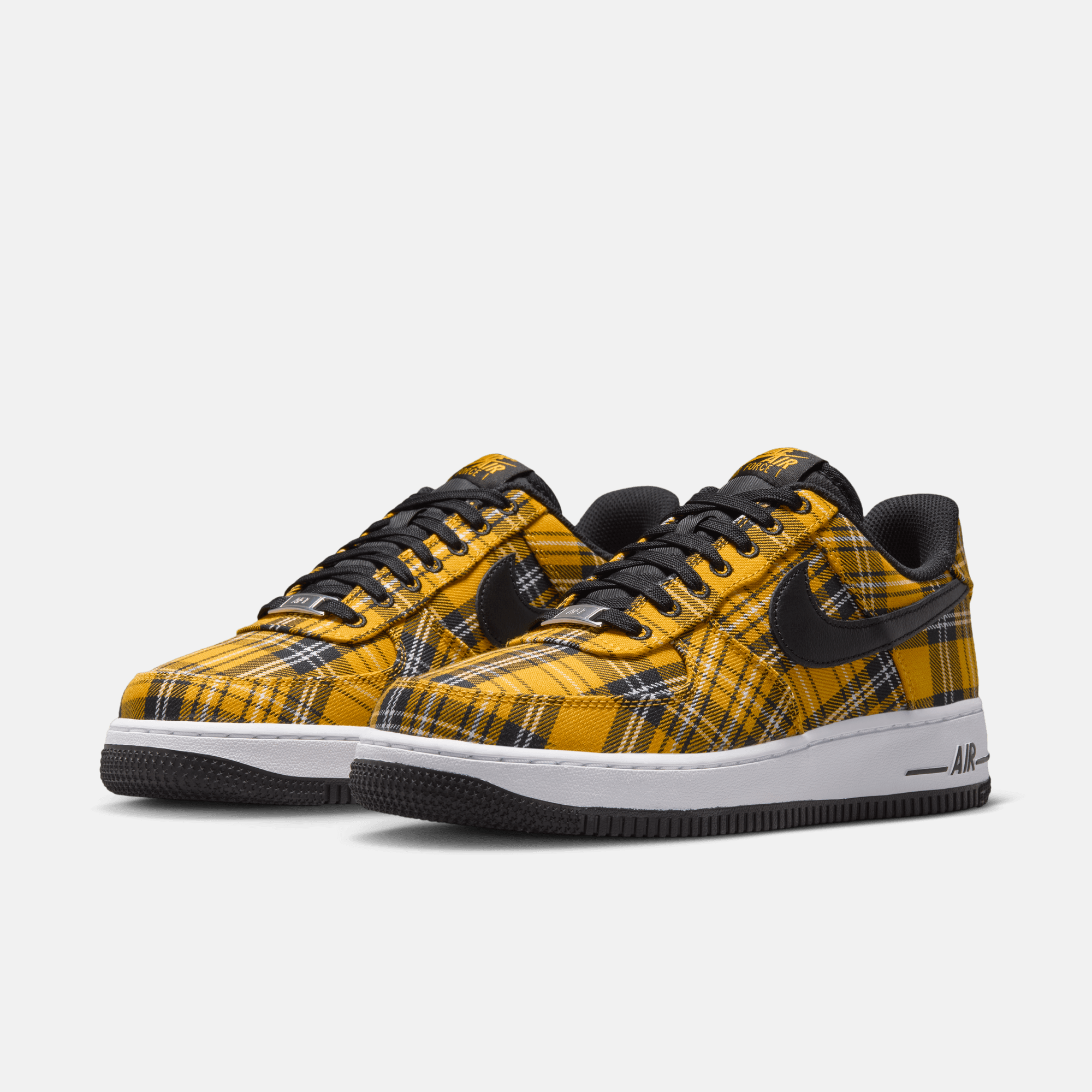 Nike Women's Air Force 1 Low Clueless Yellow Plaid