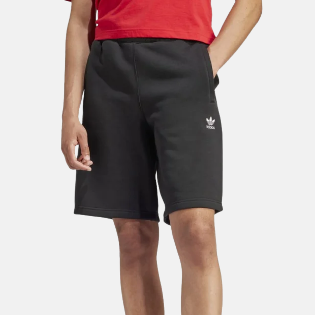 Adidas Trefoil Essentials Black Fleece Shorts