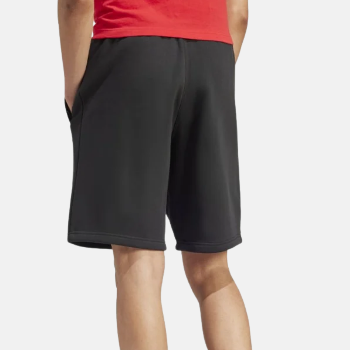 Adidas Trefoil Essentials Black Fleece Shorts