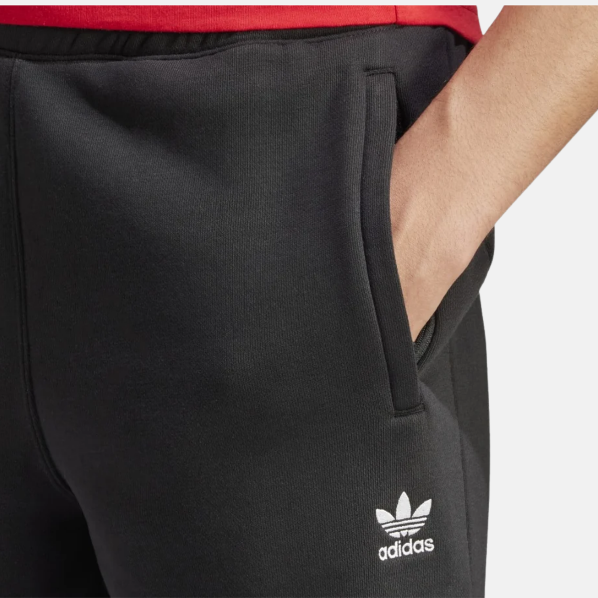 Adidas Trefoil Essentials Black Fleece Shorts