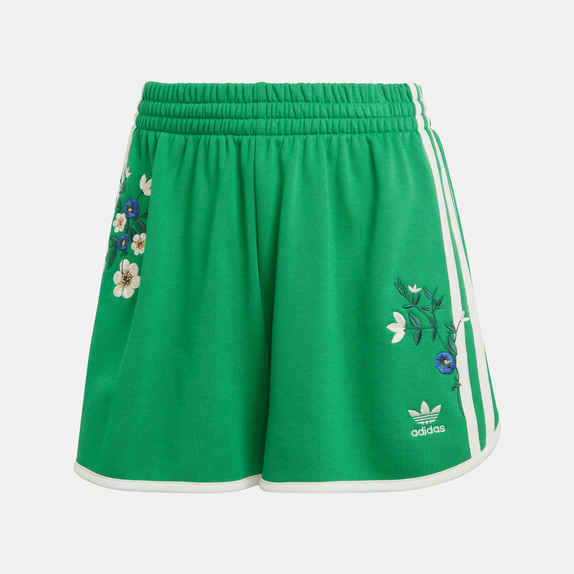 Adidas Women's Green Floral Shorts