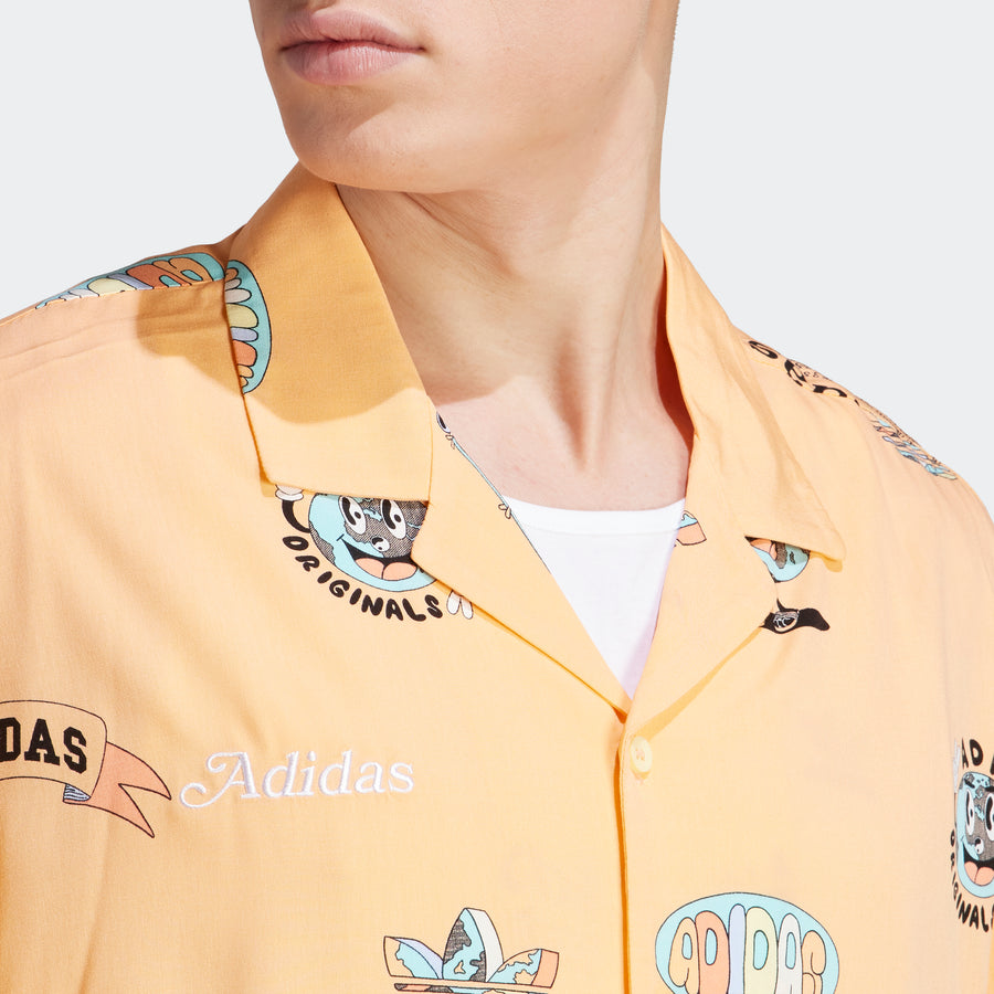 Adidas Enjoy Summer Orange Resort Shirt