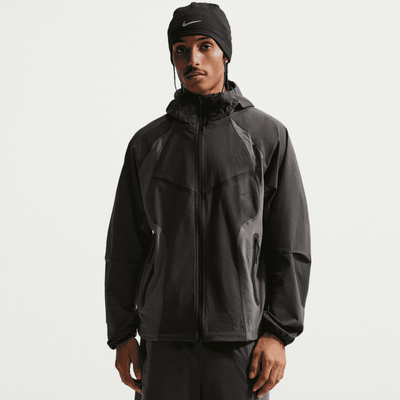 Nike Tech Dri-FIT Woven Full-Zip Grey Color-Block Windrunner Jacket