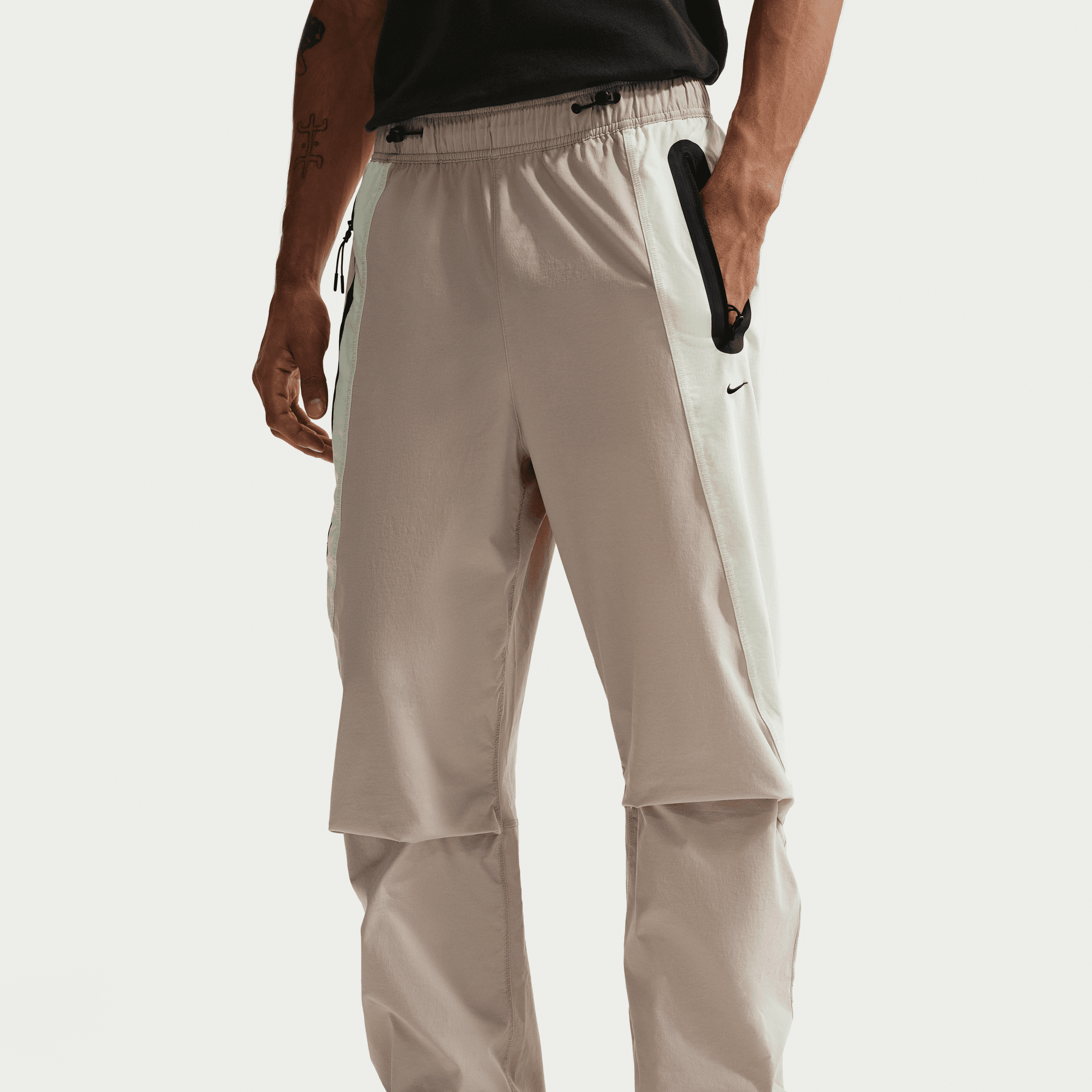 Nike Tech Dri-FIT Woven Cream Color-Block Pants
