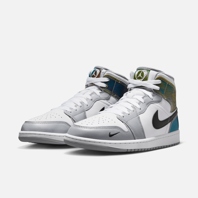 Air Jordan 1 Mid SE Multi-Color White Wolf Grey