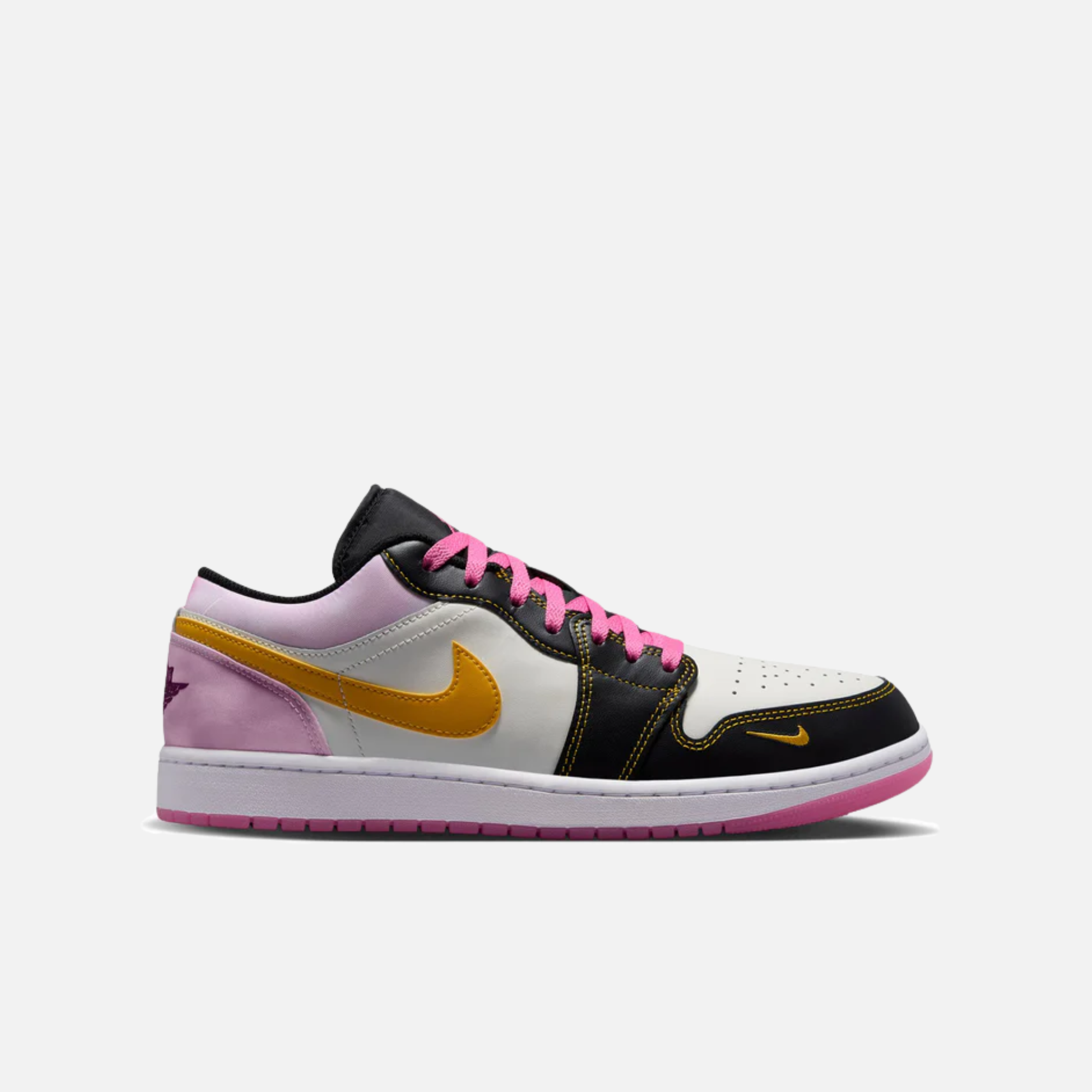 Air Jordan Big Kids' 1 Low SE BG Black Gold Hyper Pink (GS)