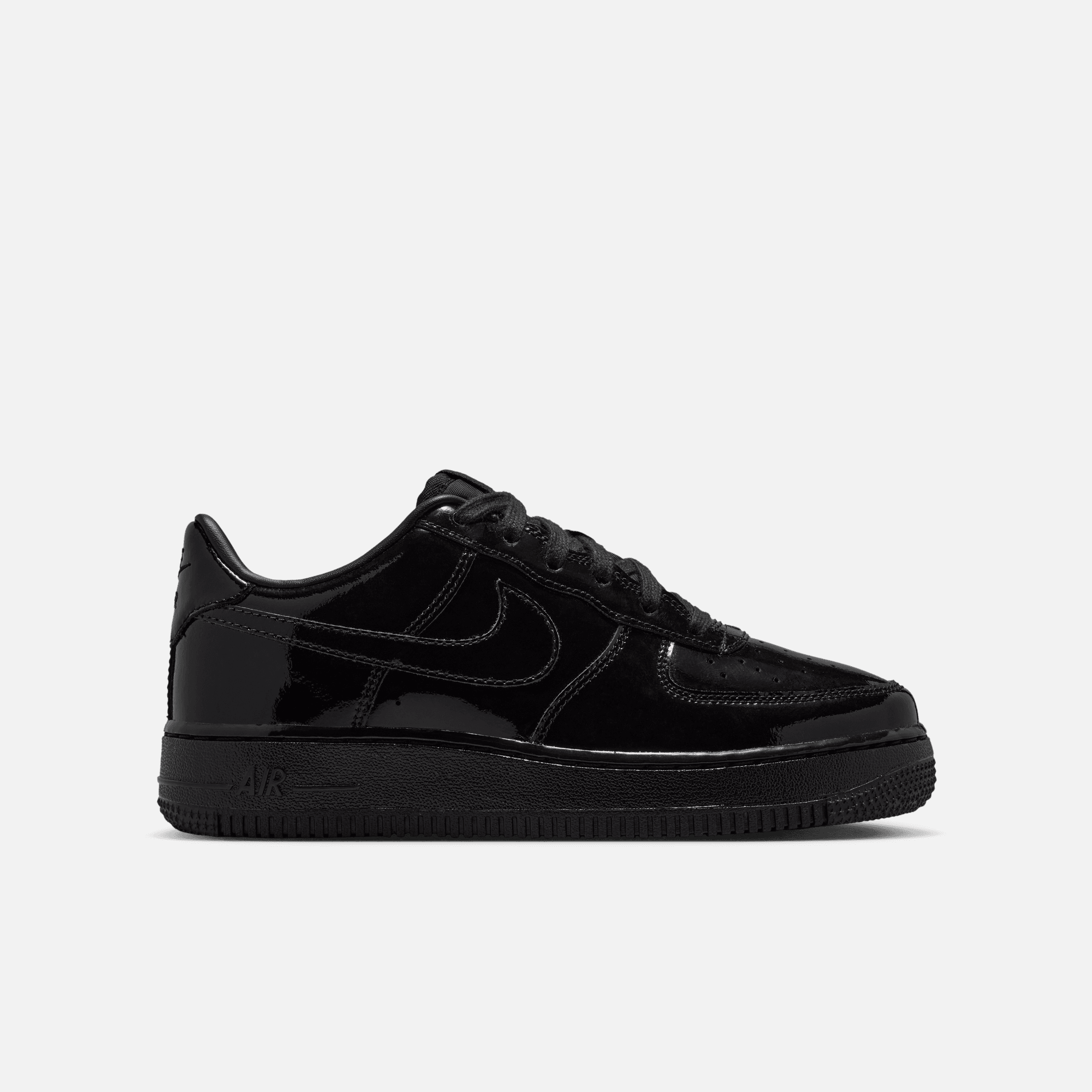Nike Big Kids' Air Force 1 Low Black Patent Leather (GS)