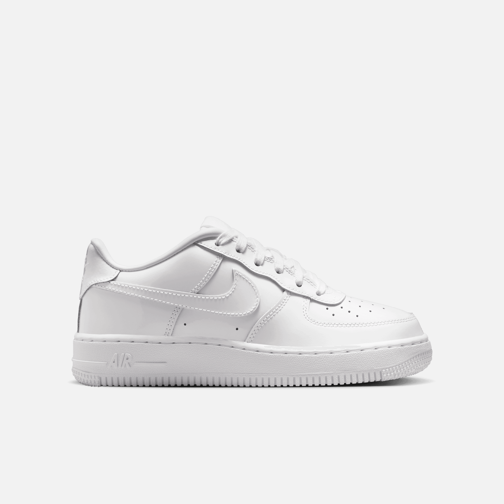 Nike Big Kids' Air Force 1 Low White Patent Leather (GS)