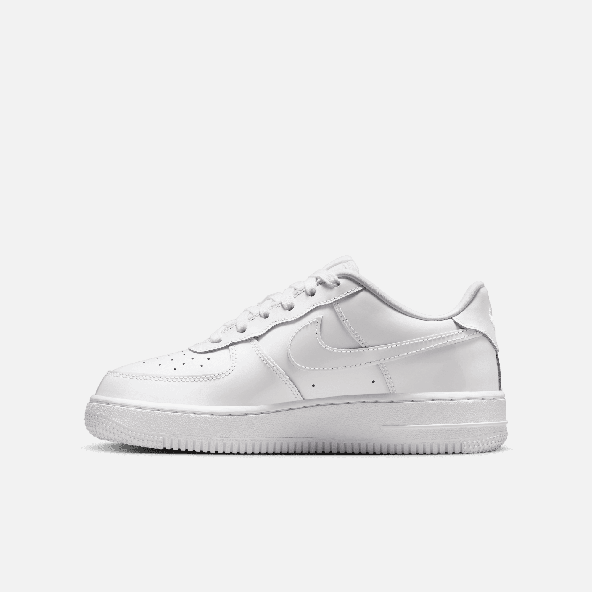 Nike Big Kids' Air Force 1 Low White Patent Leather (GS)