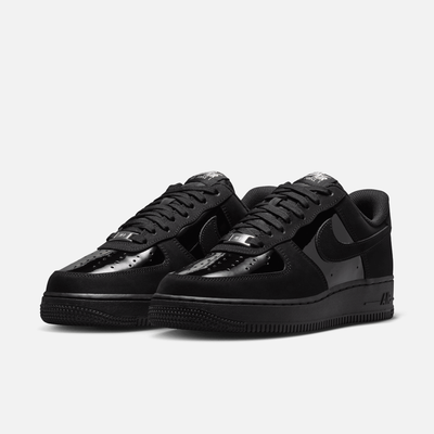 Nike Women's Air Force 1 Low Patent Suede Black